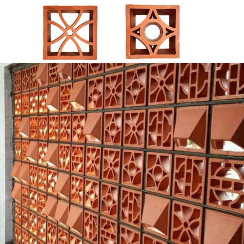1100N Resistência à compressão Terracota tijolo oco para painéis de parede decorativos em edifícios de hotel e escola