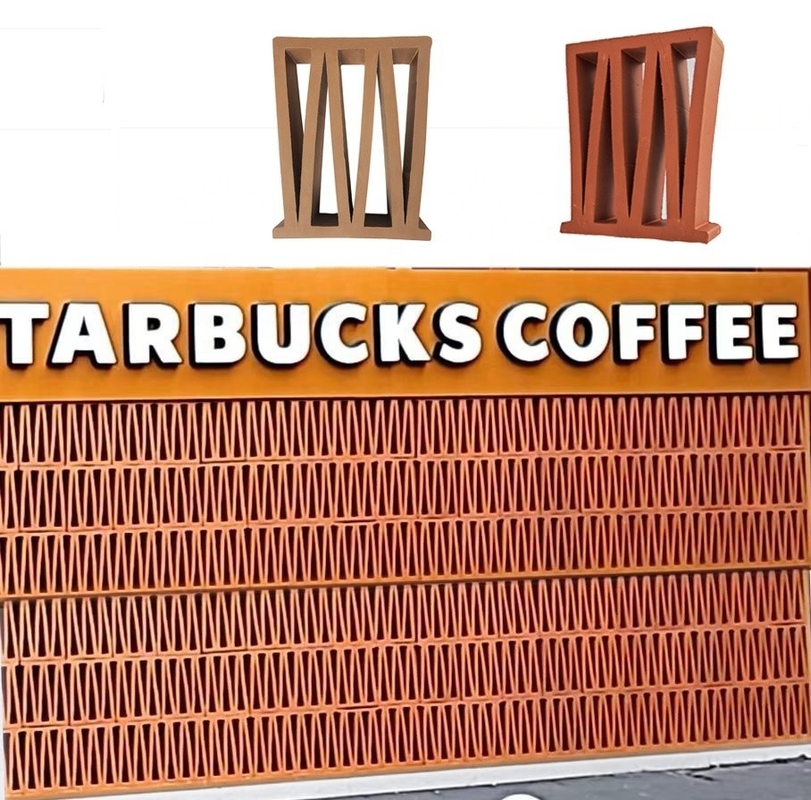 Técnica Matt Superfície Sinterizada Blocos de parede de tijolos decorativos para ventilação em café e restaurante chinês Design de interiores