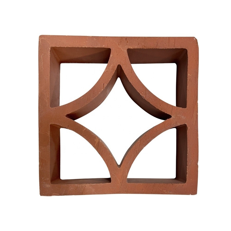 7% Absorção Terracota Painel de fachada Breezeway Tile em design clássico para Decoração de tijolos de jardim decorativo