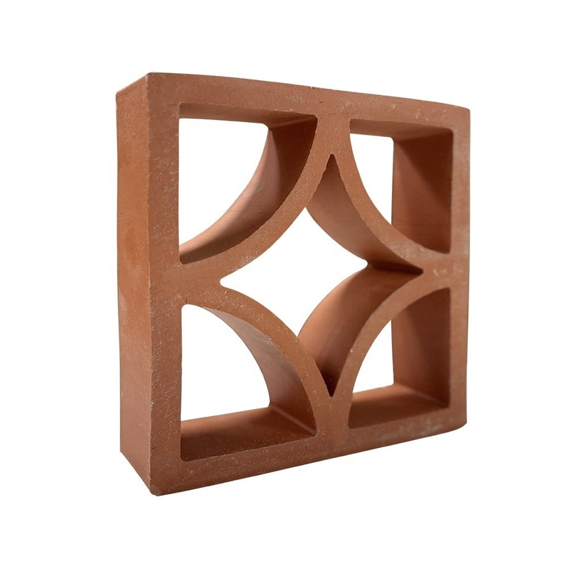 7% Absorção Terracota Painel de fachada Breezeway Tile em design clássico para Decoração de tijolos de jardim decorativo
