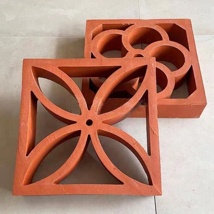 Isolamento térmico de 800 graus centígrados Fogo vermelho tijolos de revestimento de argila para design de parede exterior clássico Estilo de design clássico