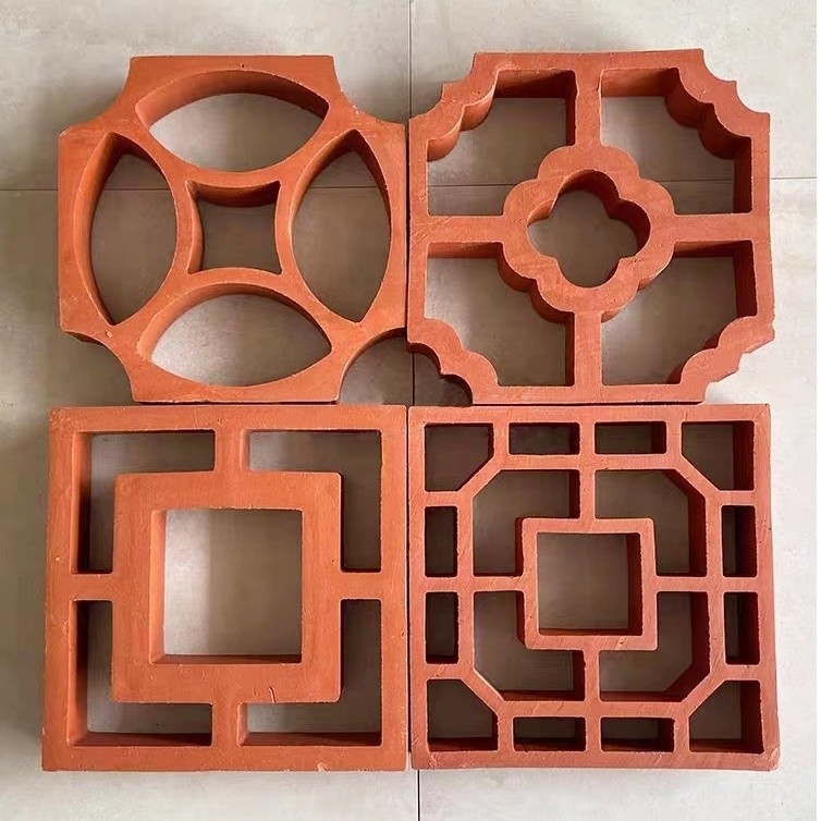 Isolamento térmico de 800 graus centígrados Fogo vermelho tijolos de revestimento de argila para design de parede exterior clássico Estilo de design clássico