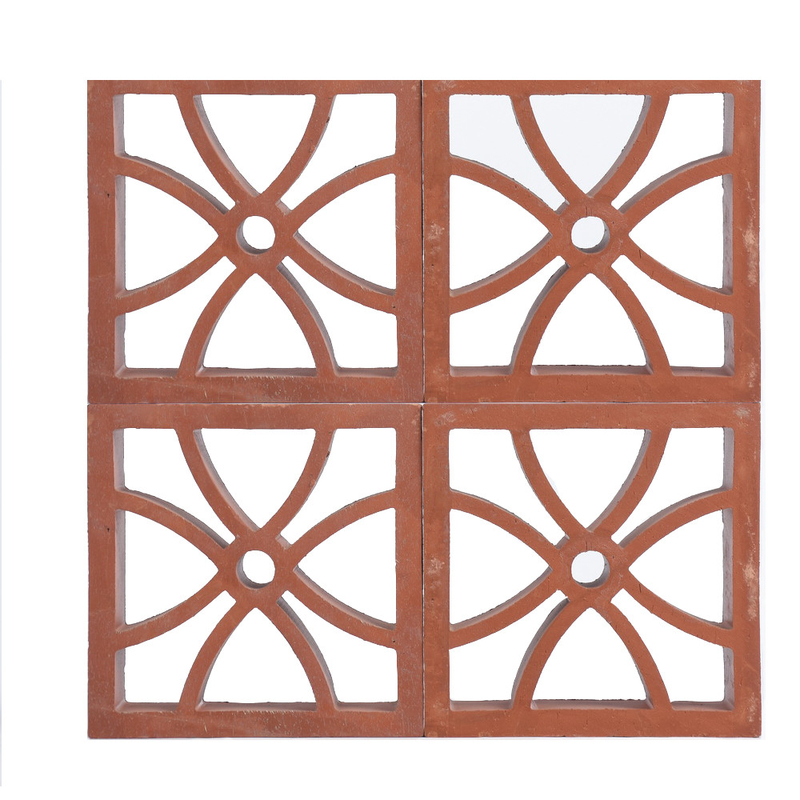 Isolamento térmico de 800 graus centígrados tijolos de argila perfurados ocos para construção decorativa de paredes de jardim