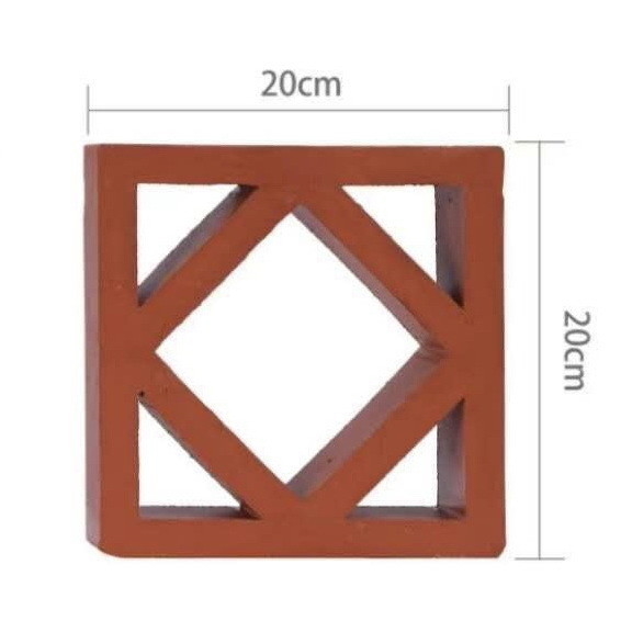 Isolamento térmico de 800 graus centígrados tijolos de argila perfurados ocos para construção decorativa de paredes de jardim