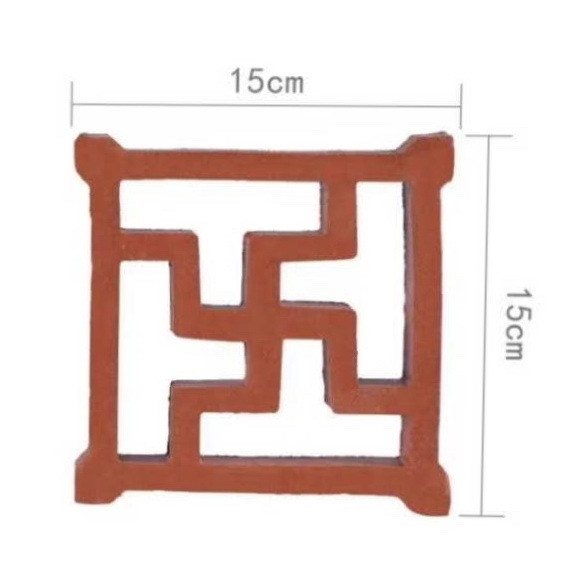 Isolamento térmico de 800 graus centígrados tijolos de argila perfurados ocos para construção decorativa de paredes de jardim