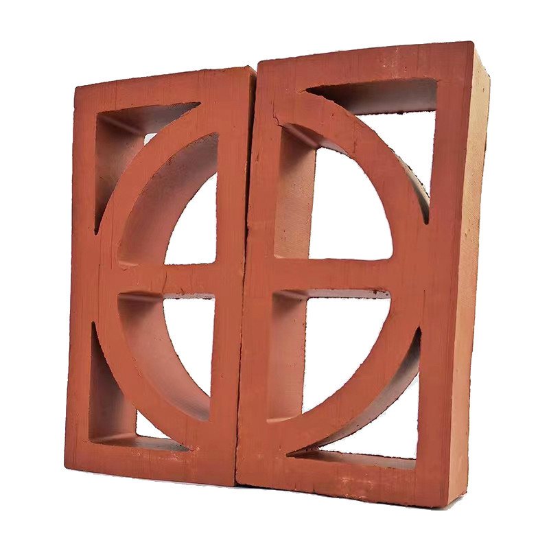 Tamanho comum 240*120*60mm tijolos de argila de fogo feitos à mão telhas de ventilação isolamento térmico até 800°C para fachada de painéis de jardim