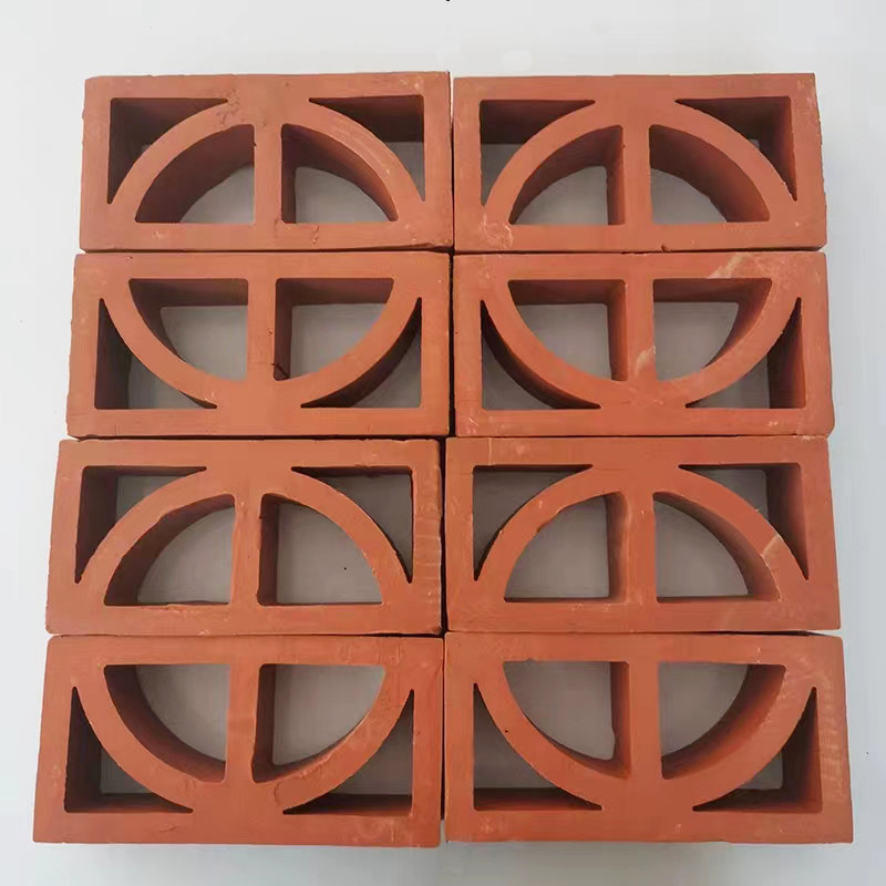 Tamanho comum 240*120*60mm tijolos de argila de fogo feitos à mão telhas de ventilação isolamento térmico até 800°C para fachada de painéis de jardim