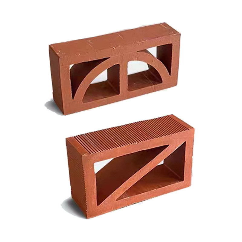 Tamanho comum 240*120*60mm tijolos de argila de fogo feitos à mão telhas de ventilação isolamento térmico até 800°C para fachada de painéis de jardim