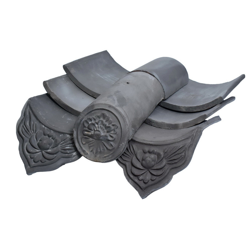Peças de telhado de argila de templos chineses tradicionais Acessórios 6% Absorção de água para material de construção tradicional