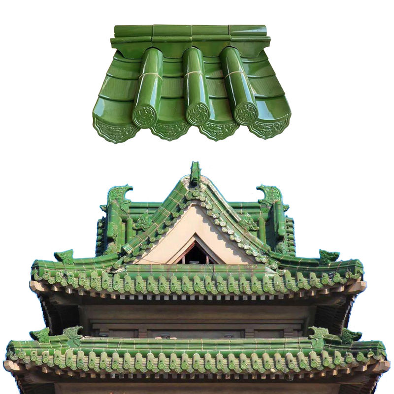 Telhas de telhado chinesas antigas autênticas de estilo asiático para telhado de restaurante, hotel e templo
