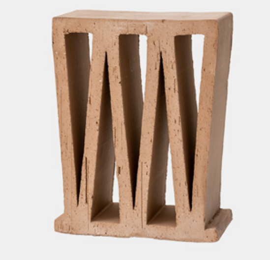 Novos moldes de blocos de brisa feitos de tijolos perfurados de terracota, tijolos ocos decorativos marrons para paredes