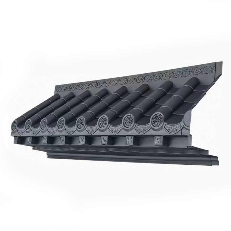 Polipropileno Decorativo Telhado Cercas Restaurante Portões de plástico artificial Telhado de azulejos de estilo japonês