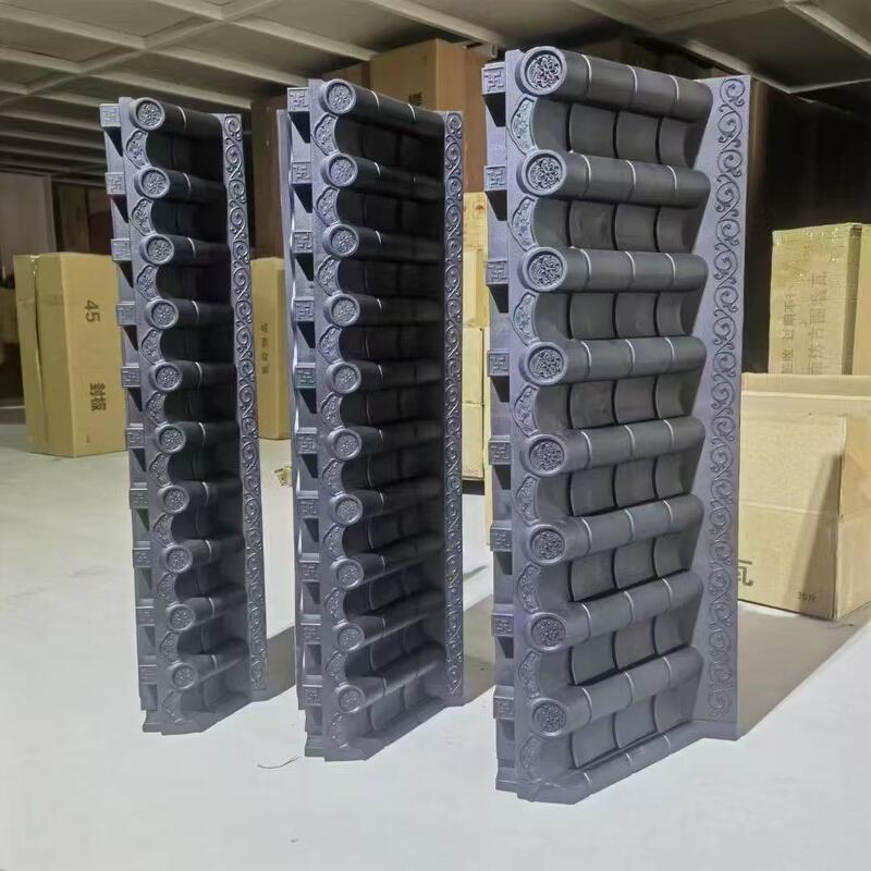 Decoração de telhado de telhas de plástico com suporte de suporte conjunto completo de telhados de PVC estilo chinês