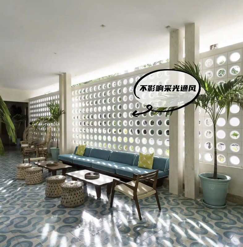 Bloco de Concreto Resistente ao Sal para Áreas Costeiras Blocos de Parede de Ventilação Anticorrosão Decoração Bloco Vazado