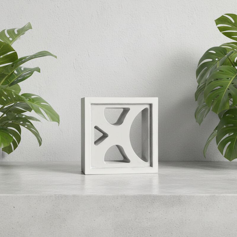 Bloco de brisa de cimento quadrado para filtragem Ventilação ladrilhos de fogo sinterizados ladrilhos de decoração de parede ocos