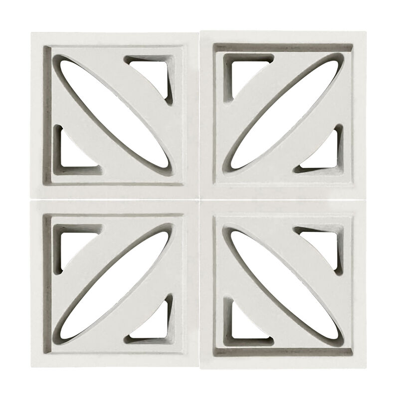 Telhas de tela de parede de jardim Blocos de cimento de brisa Gradeira/ tijolo de concreto perfurado pré-cristalino para divisórias e paredes de acento elegantes