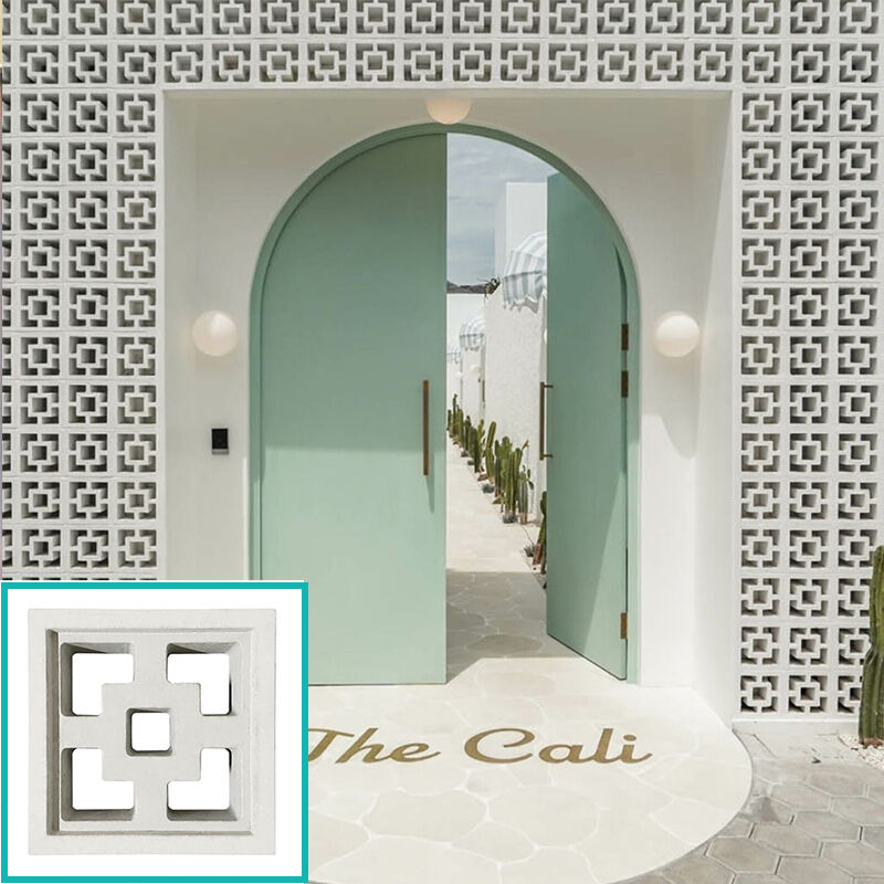 Blocos de brisa de concreto Arquitetura Bloco de brisa curvado para varandas e casas de campo