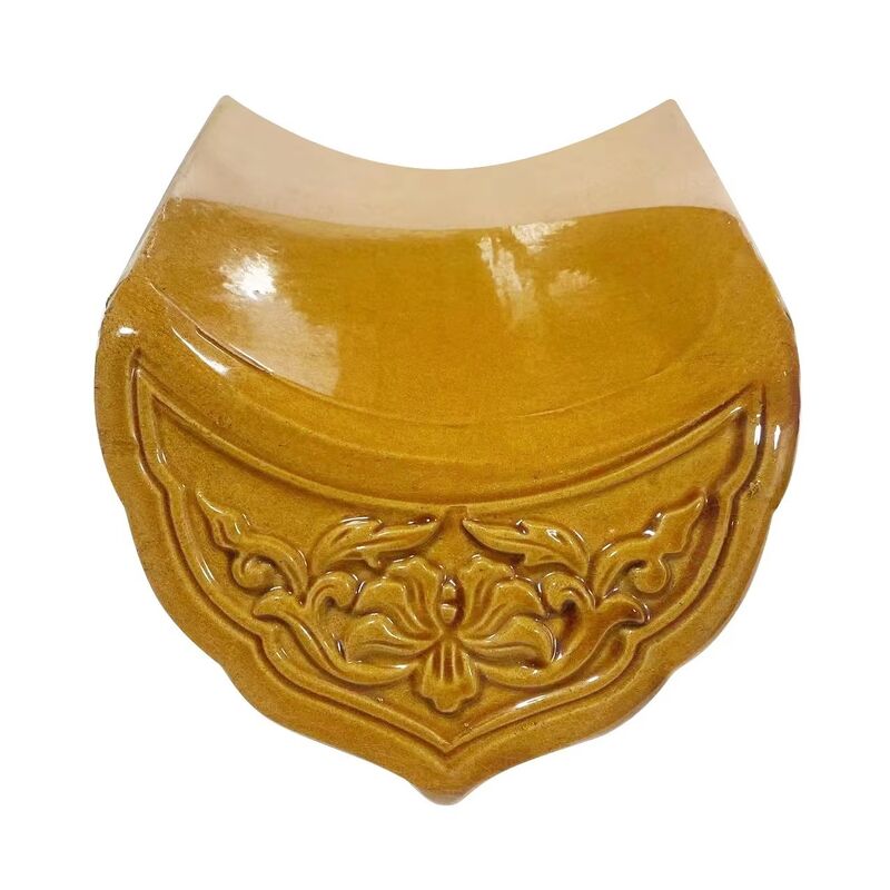 China Telhado de azulejos de argila de vidro fabricação estilo chinês azulejos de vidro amarelo telhado antigo para restauração do palácio do pátio