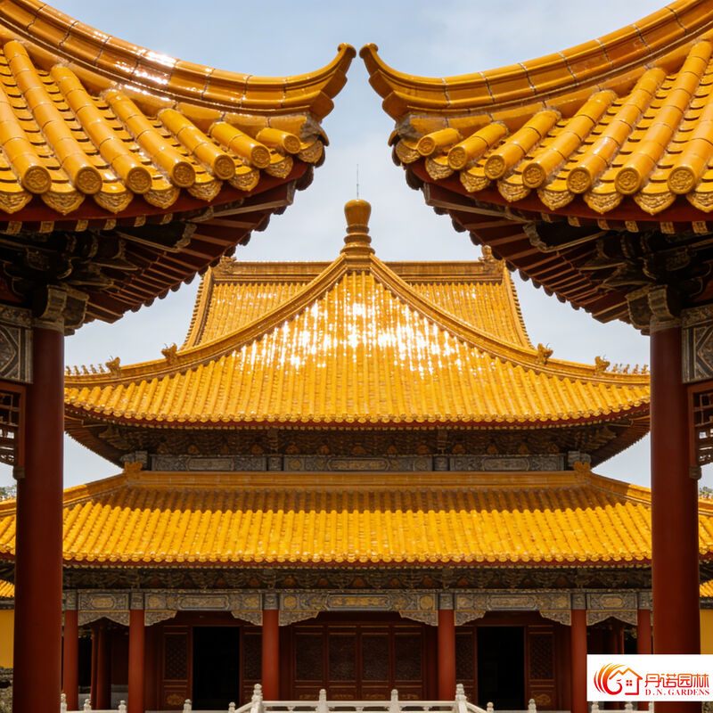 Material de Construção Estilo Antigo Telhas Esmaltadas Telhas Douradas para Templo Mosteiro