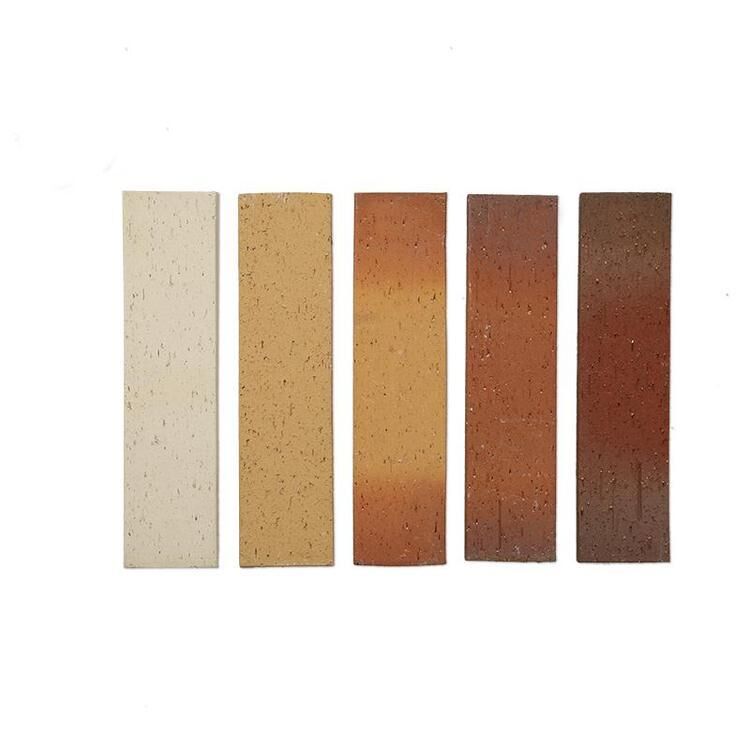 Chapa de revestimento de parede exterior de argila natural com acabamento de forno de parede de tijolo para fachadas residenciais e de cafés