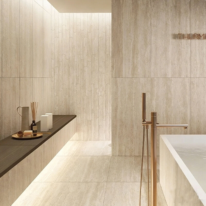 Revestimento de Parede em Argila Flexível e Macia de Travertino à Prova de Fogo, Revestimento de Parede MCM, Fachada Exterior, Ladrilhos de Tijolo Clinker para Hotel