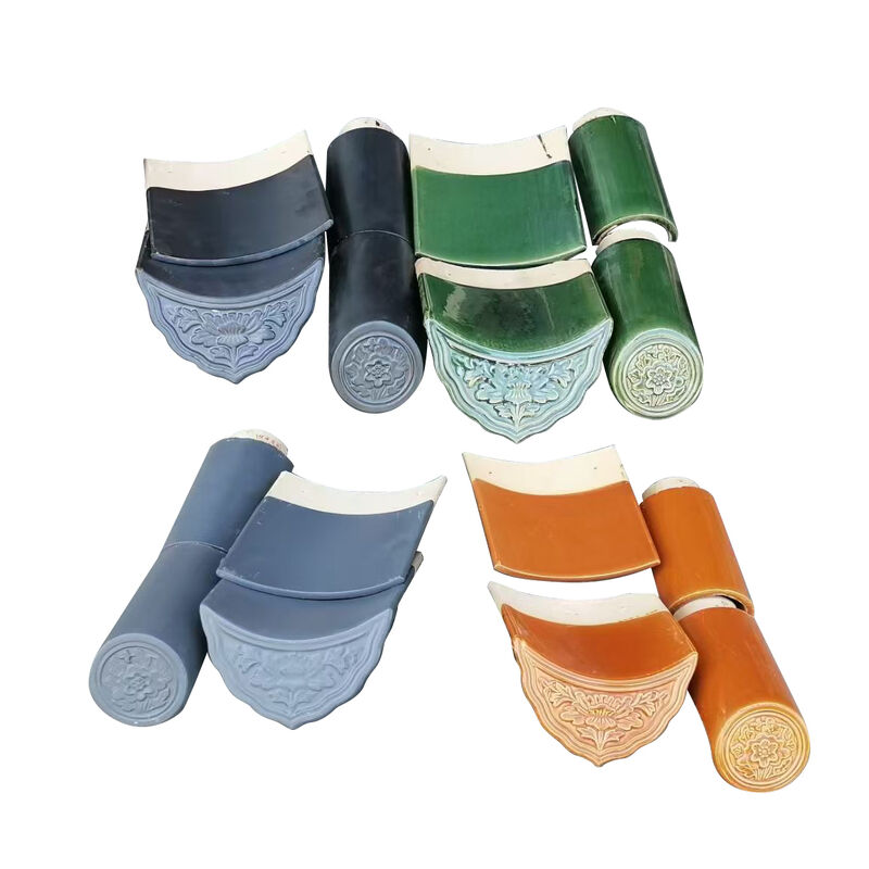 Pavilhão de madeira hexagonal antigo com azulejos de vidro chineses Área exterior de jardim de seis cantos Villa Paisagem chinesa Gazebo Pavilhão de paisagem Anticorrosivo