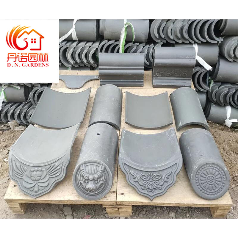 Gazebo/Pavilhão de jardim com telhados de argila cinza chinesa todo o conjunto à venda Instruções de instalação