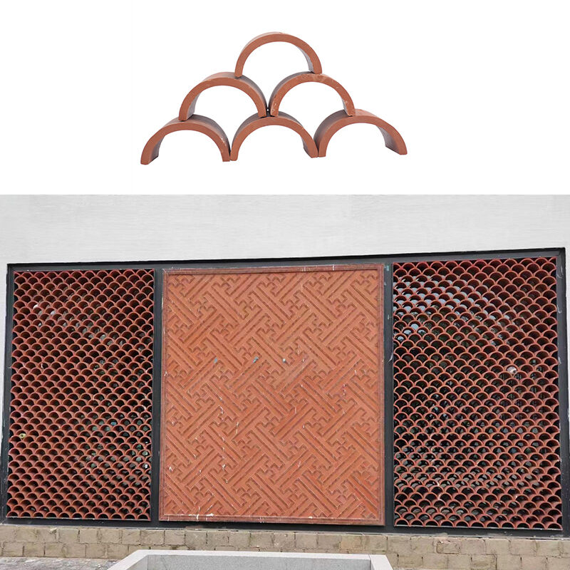 Bloco de vento de terracota para parede decorativa de tijolo perfurado terraço de barro blocos 200 * 100mm para parede