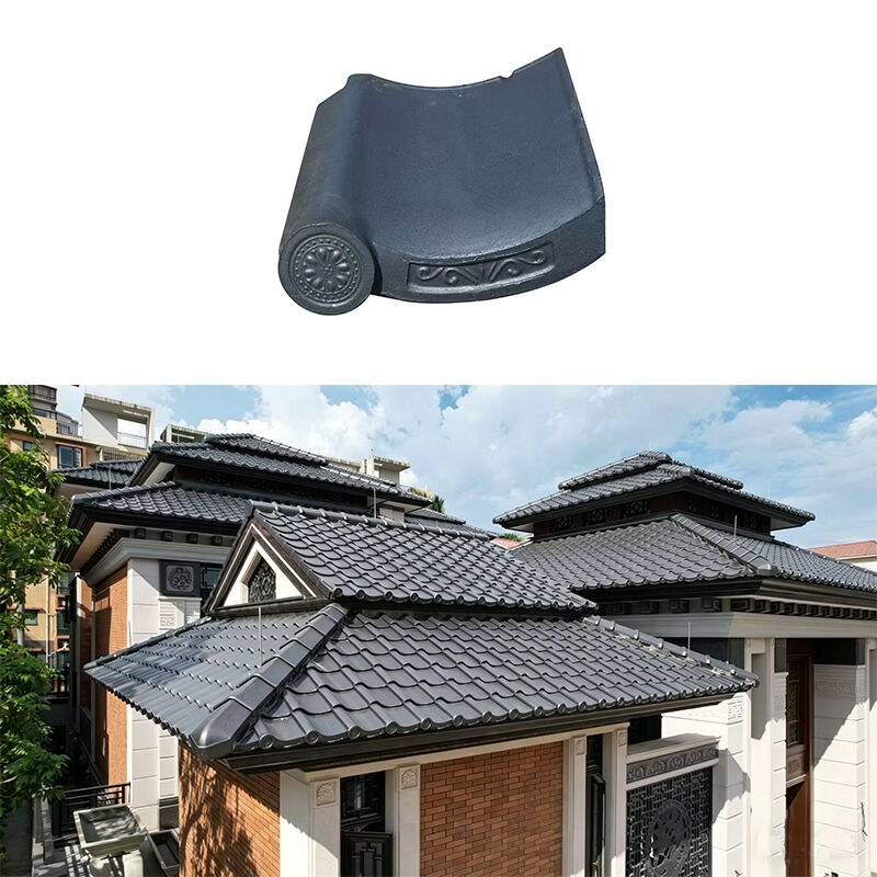 Telhas de telhado de argila japonesa estilo asiático, telhas tradicionais, duráveis, à prova d'água, feitas à máquina para telhado de templo, jardim e villa