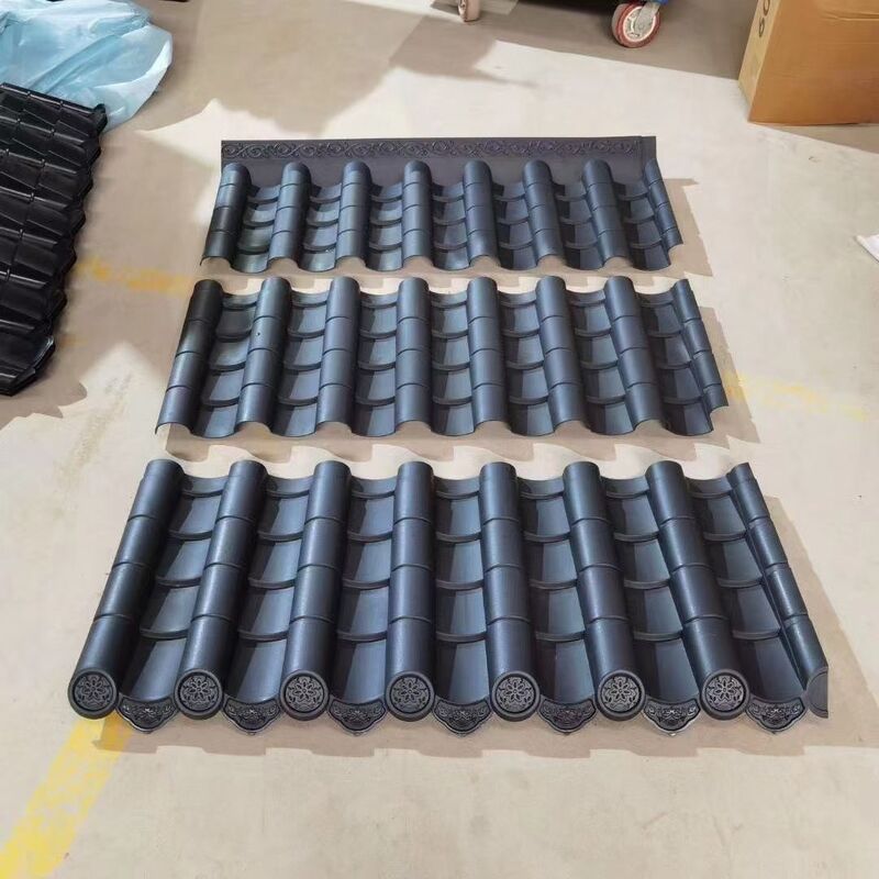 Telha de telhado de plástico de resina sintética ASA Folha de telhado de PVC Telhas cerâmicas à procura de telhado de edifício ao ar livre residencial Villa Gazebo