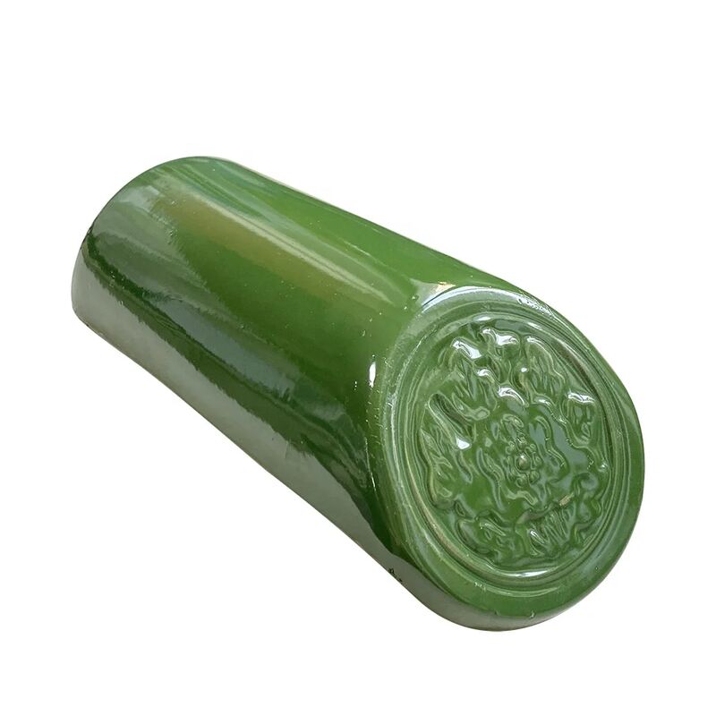 Vibrant Green Chinese Glazed Roof Tile Classic Style Ceramic Tile for Temple Garden Pavilion Tea House Roof Construction