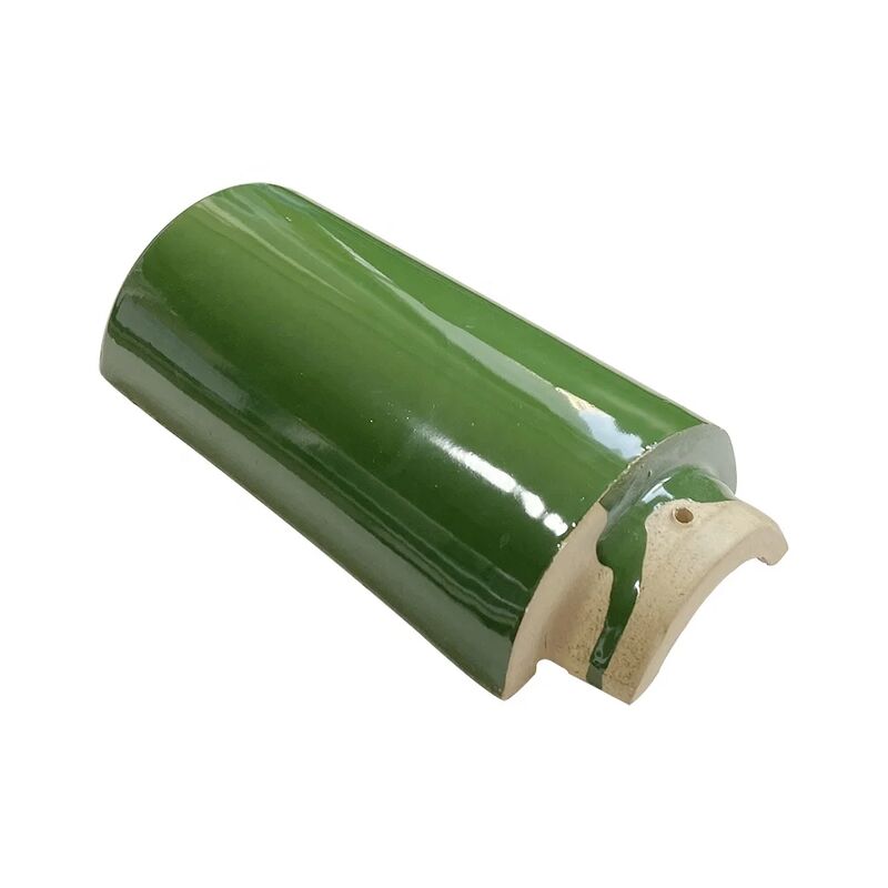 Vibrant Green Chinese Glazed Roof Tile Classic Style Ceramic Tile for Temple Garden Pavilion Tea House Roof Construction