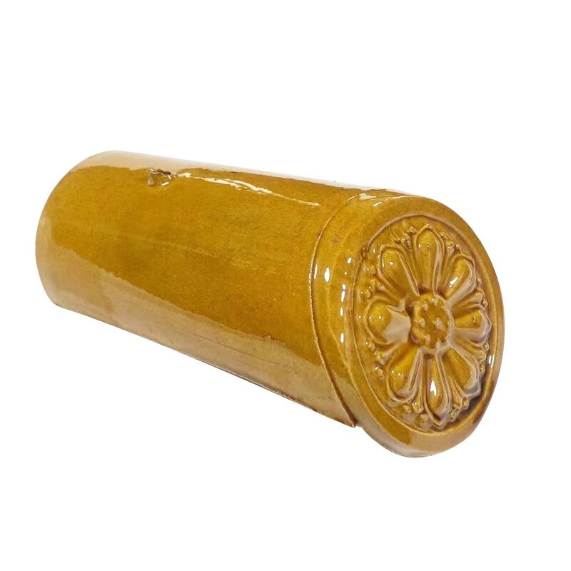 Telha vitrificada amarela imperial telha cerâmica antiga autêntica do estilo chinês para o telhado da villa do palácio do templo durável & resistente às intempéries