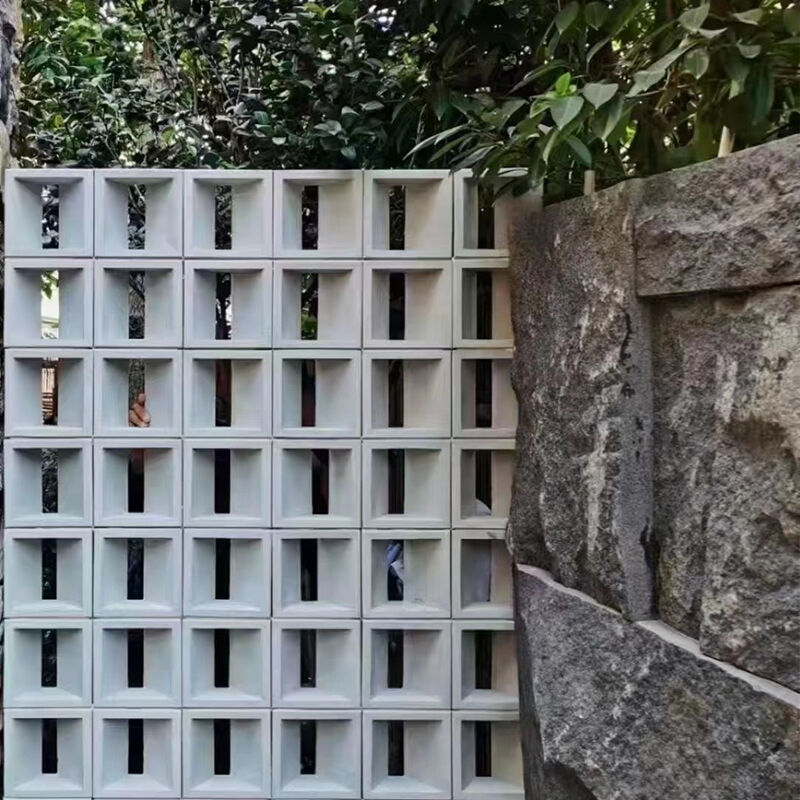 Minimalista Quadrado Cutout Concreto Breeze Bloco de Cimento Componente tijolo para Hotel Villa Design de divisória de jardim