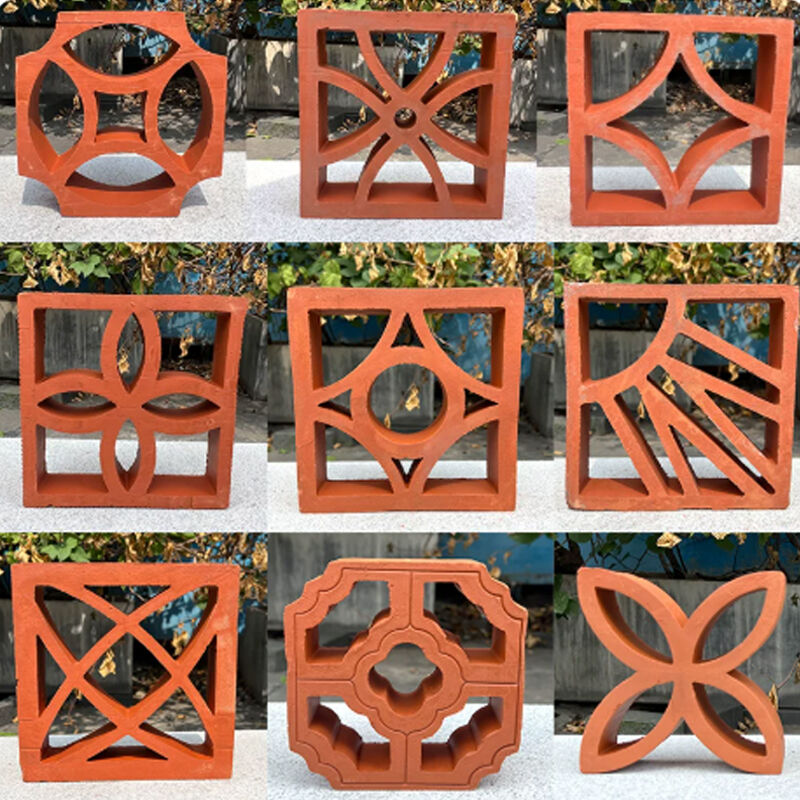 Materiais de construção Ecrã de parede Terracota Bloco de brisa fachada perfurada tijolos parede decorativa blocos de ventilação ocos