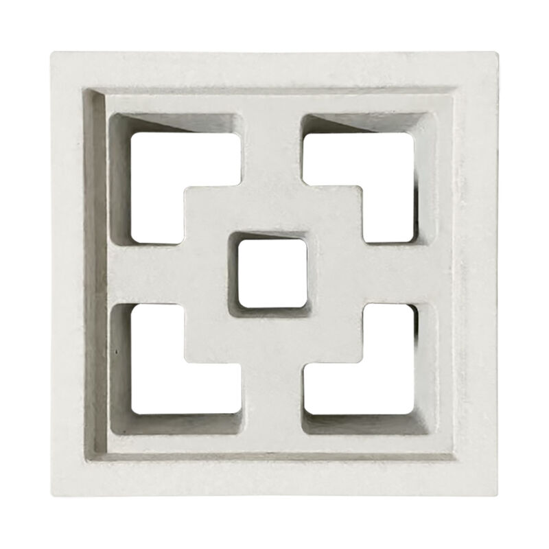 Unidades de alvenaria de concreto decorativas de bloco de brisa Blocos de concreto decorativos com padrão quadrado como destaque de design e cobertura de sombra