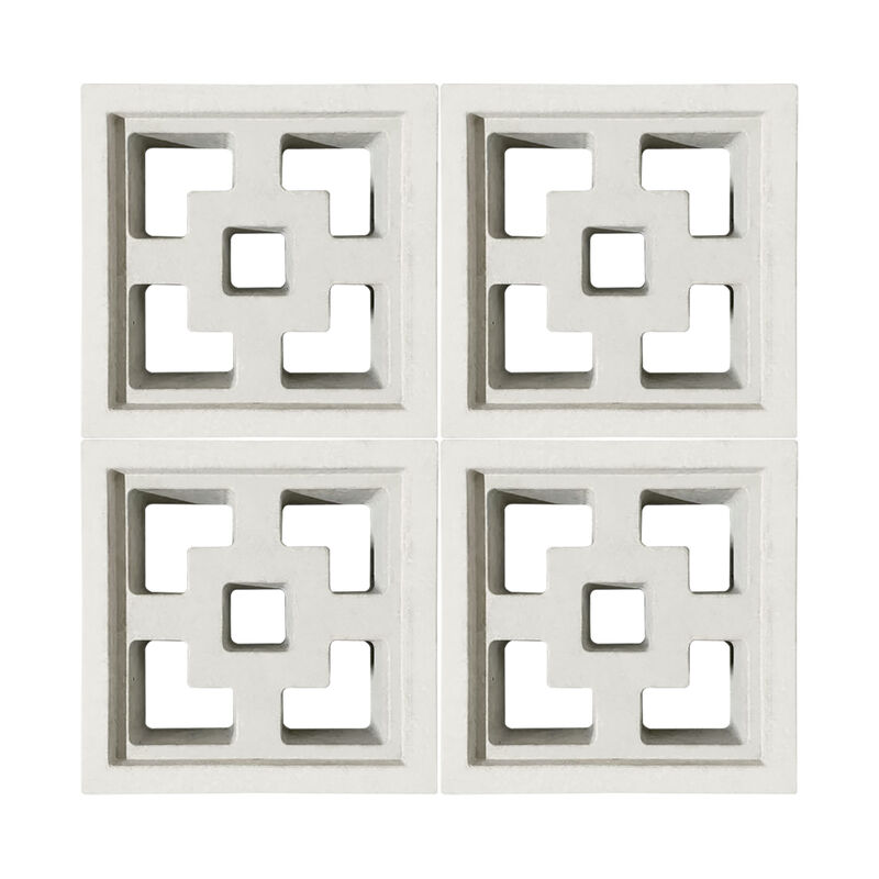 Unidades de alvenaria de concreto decorativas de bloco de brisa Blocos de concreto decorativos com padrão quadrado como destaque de design e cobertura de sombra