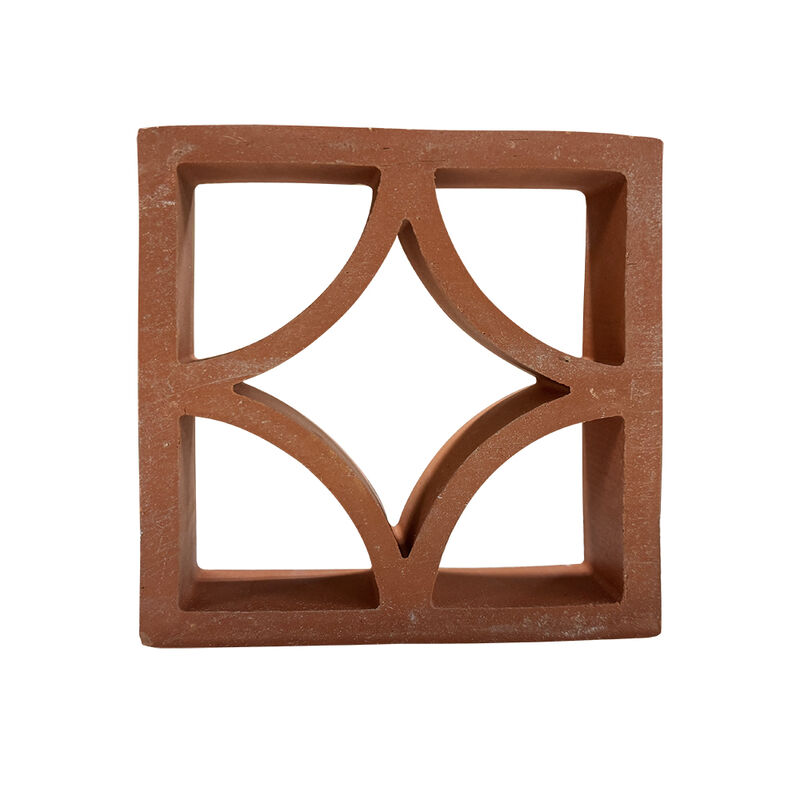 Telhas de terracota com design oco, tijolos de fachada, construção de argila, decoração de parede, bloco de brisa