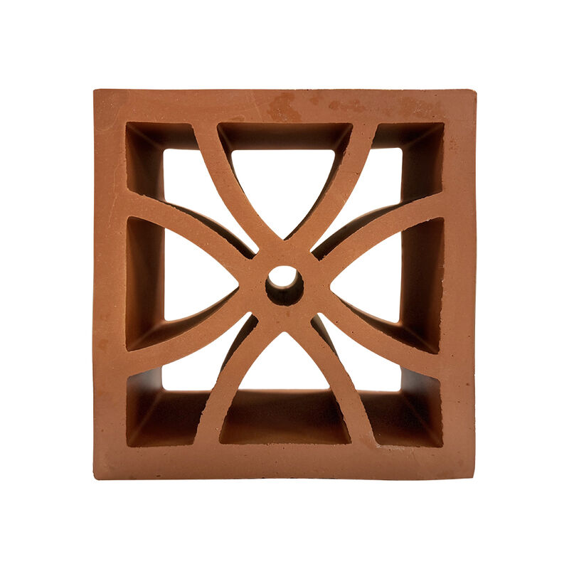 Telhas de terracota com design oco, tijolos de fachada, construção de argila, decoração de parede, bloco de brisa