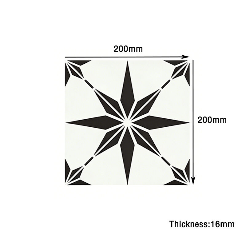 Handmade Cement Tiles Encaustic Cement Square Shape Floor Tile Mineral Pigments Natural Color Durable Use for Indoor/Outdoor