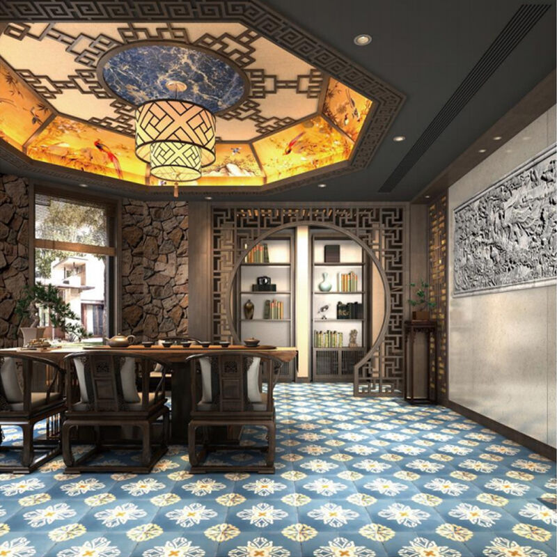 200x200mm azulejos de cimento floral feitos à mão azulejos encausticos para cozinha backsplash piso de banheiro antiderrapante para áreas de alto tráfego