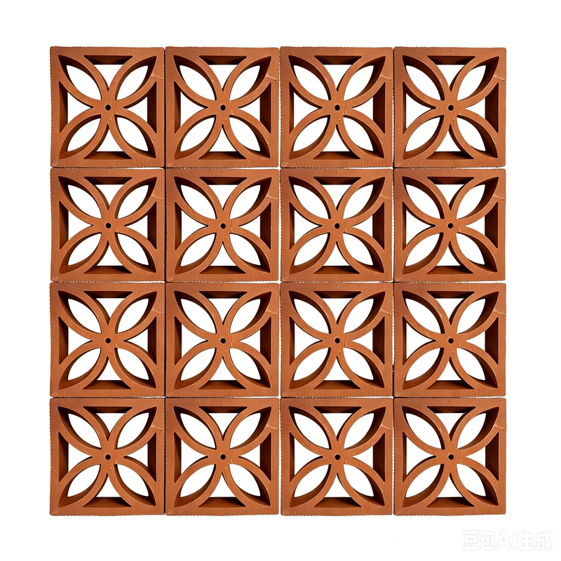 Terracotta Breeze Bloco de painéis Arquitetura Design de parede Decorativo tijolos perfurados