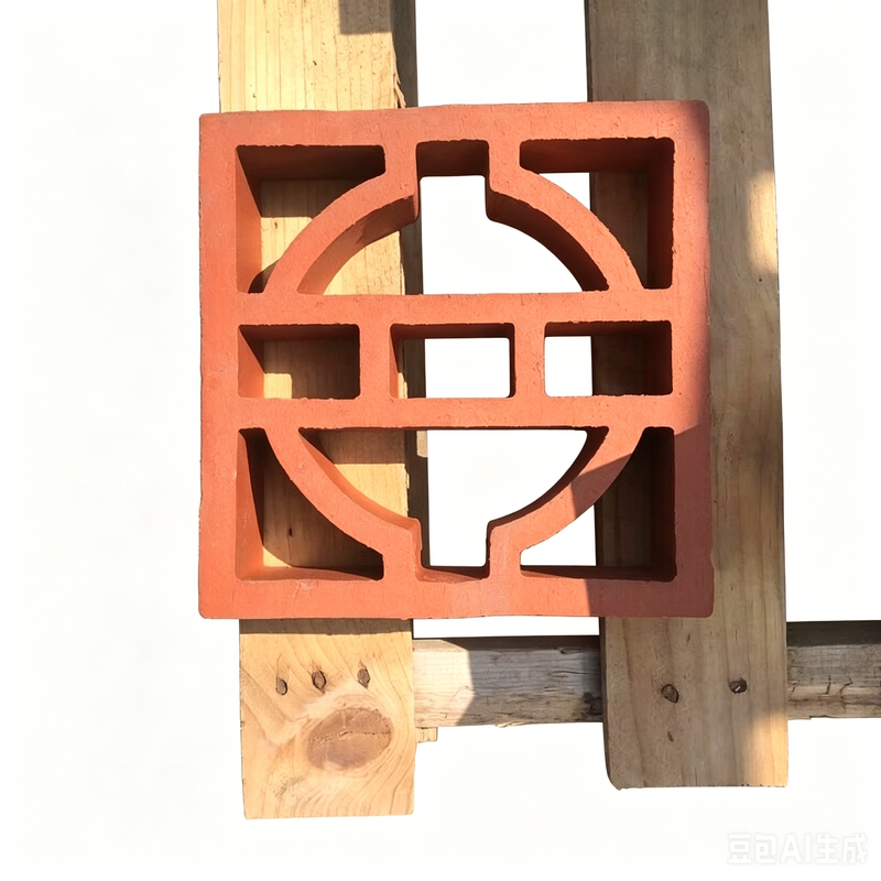 Blocos de brisa de terracota geométrica clássica tijolos de tela de argila arquitetônica para fachadas modernas