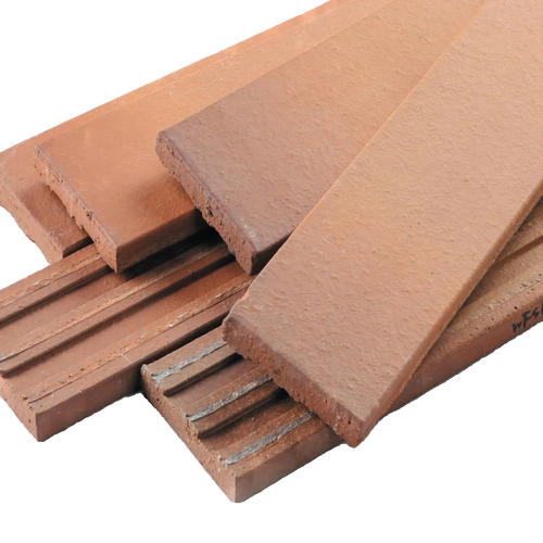Revestimento de parede de tijolos finos de terracota natural para decoração de fachadas exteriores e projetos arquitetônicos