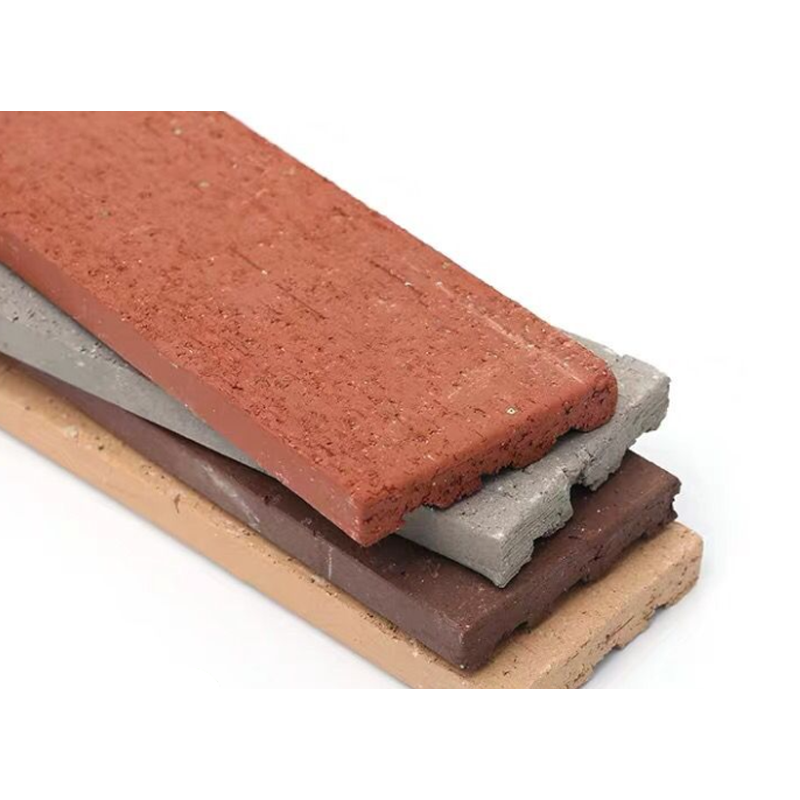 Nautral Terracota Red Split Face Tijolo Natural Clay Brick Folheado para Paredes Exteriores Fachadas e Design Arquitetônico Moderno