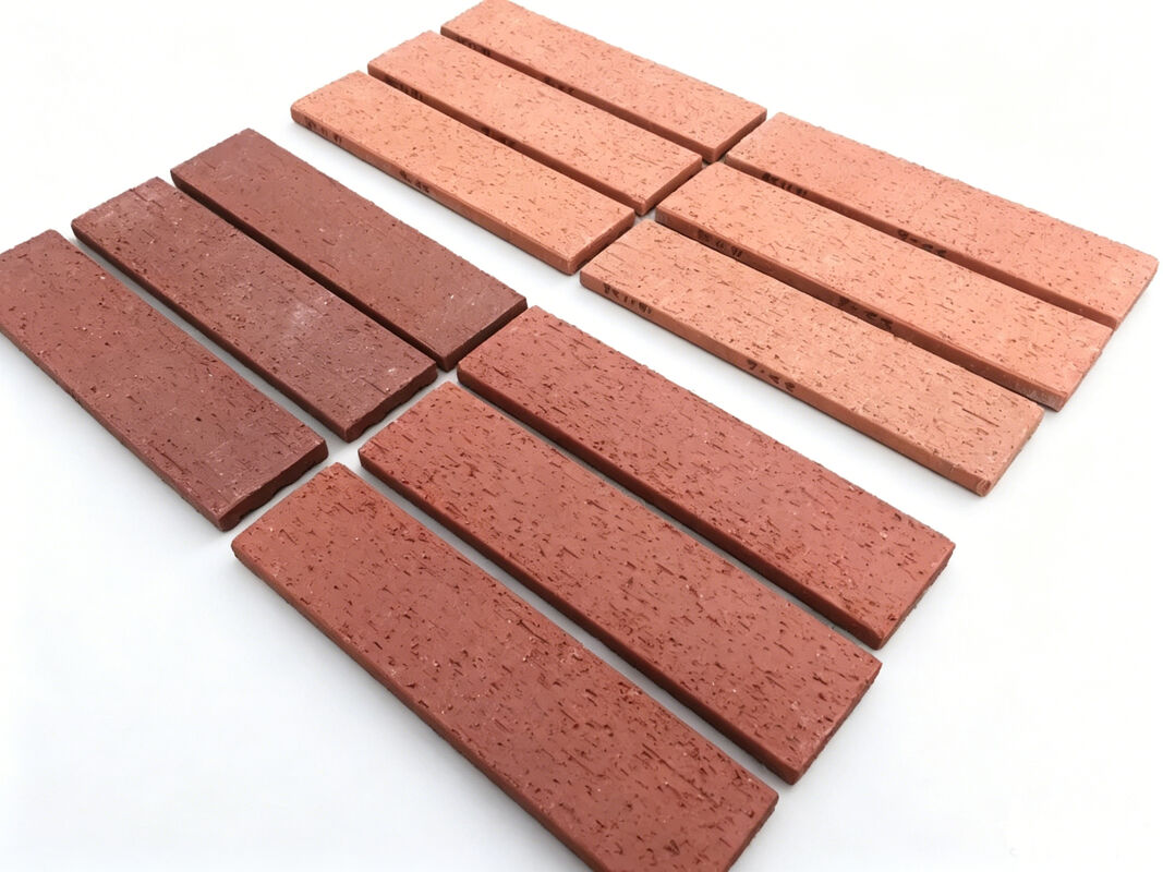 Telhas de tijolo fino de argila vermelha para parede exterior revestimento jardim paisagem e decoração de edifícios