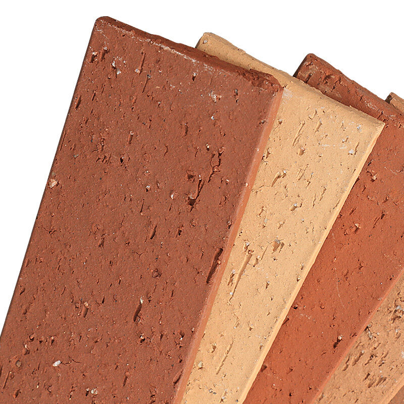 Quebra-cabeça de parede de tijolos de terracota em forma de L, de tijolos finos deslizantes de canto decorativos, folheado de tijolos para colunas e ângulos de parede