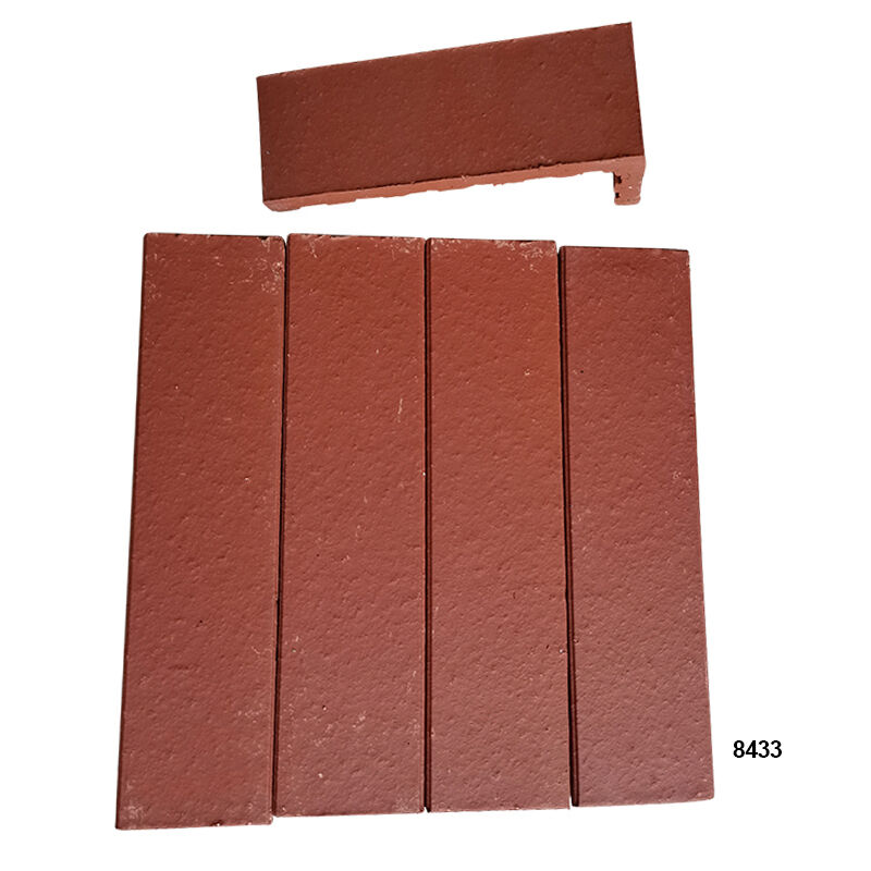 Quebra-cabeça de parede de tijolos de terracota em forma de L, de tijolos finos deslizantes de canto decorativos, folheado de tijolos para colunas e ângulos de parede