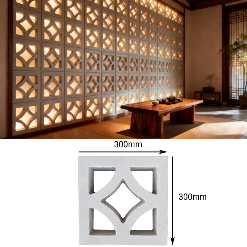 Blocos de brisa de concreto branco com padrão de diamante tijolos de tela de cimento decorativo para o pátio exterior parede de tela de privacidade
