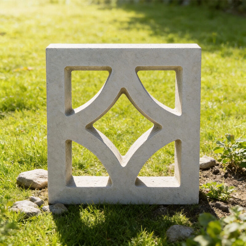 Blocos de brisa de concreto branco com padrão de diamante tijolos de tela de cimento decorativo para o pátio exterior parede de tela de privacidade